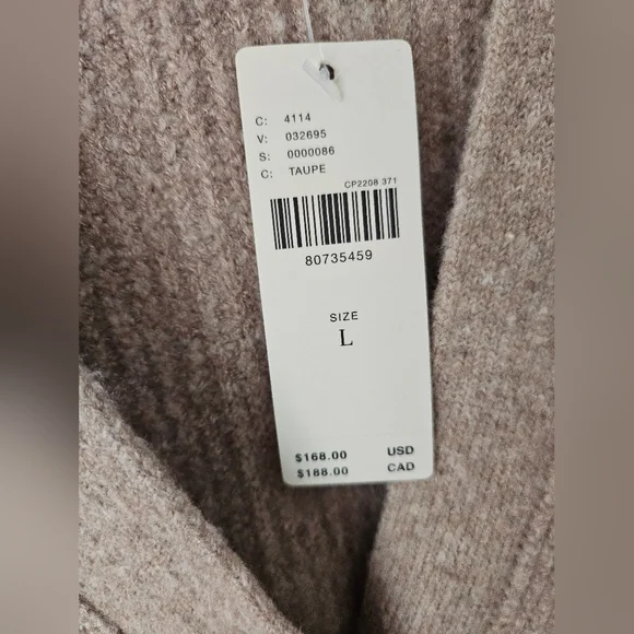 NWT Maeve Wool Blend Hourglass Ribbed Knit Cardigan Sweater Anthropologie Sz L - Picture 8 of 16